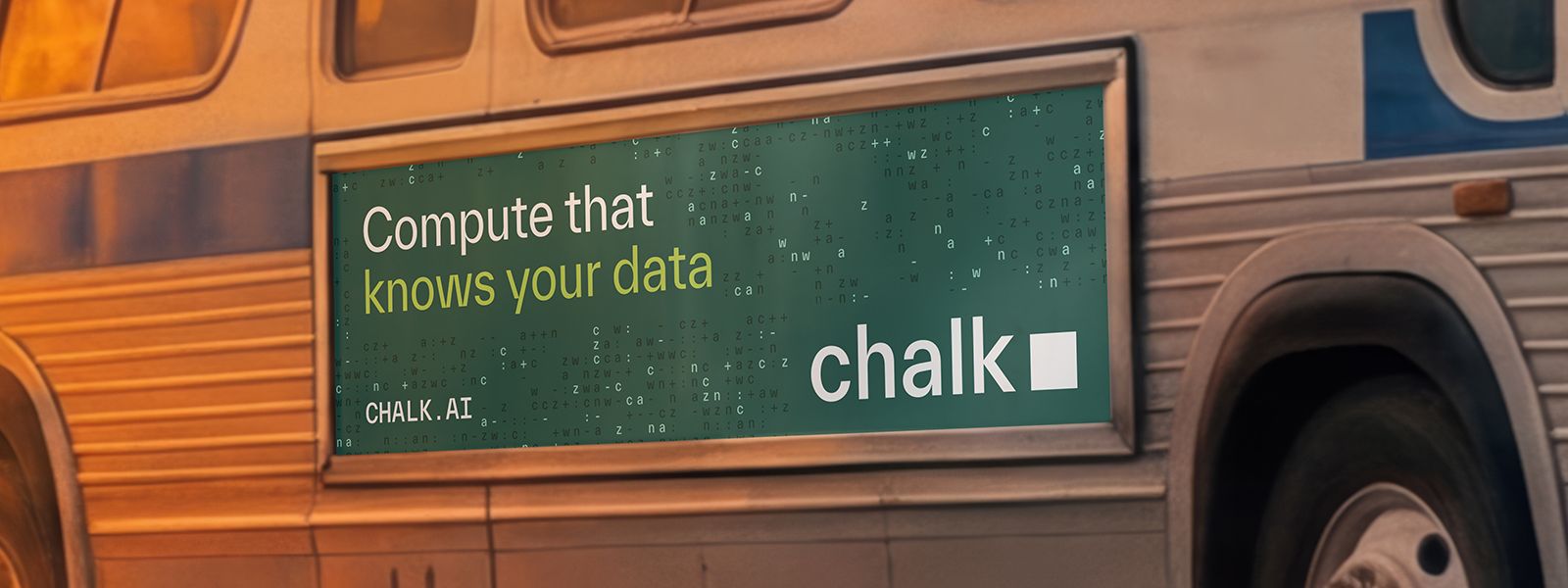 Chalk bus ad